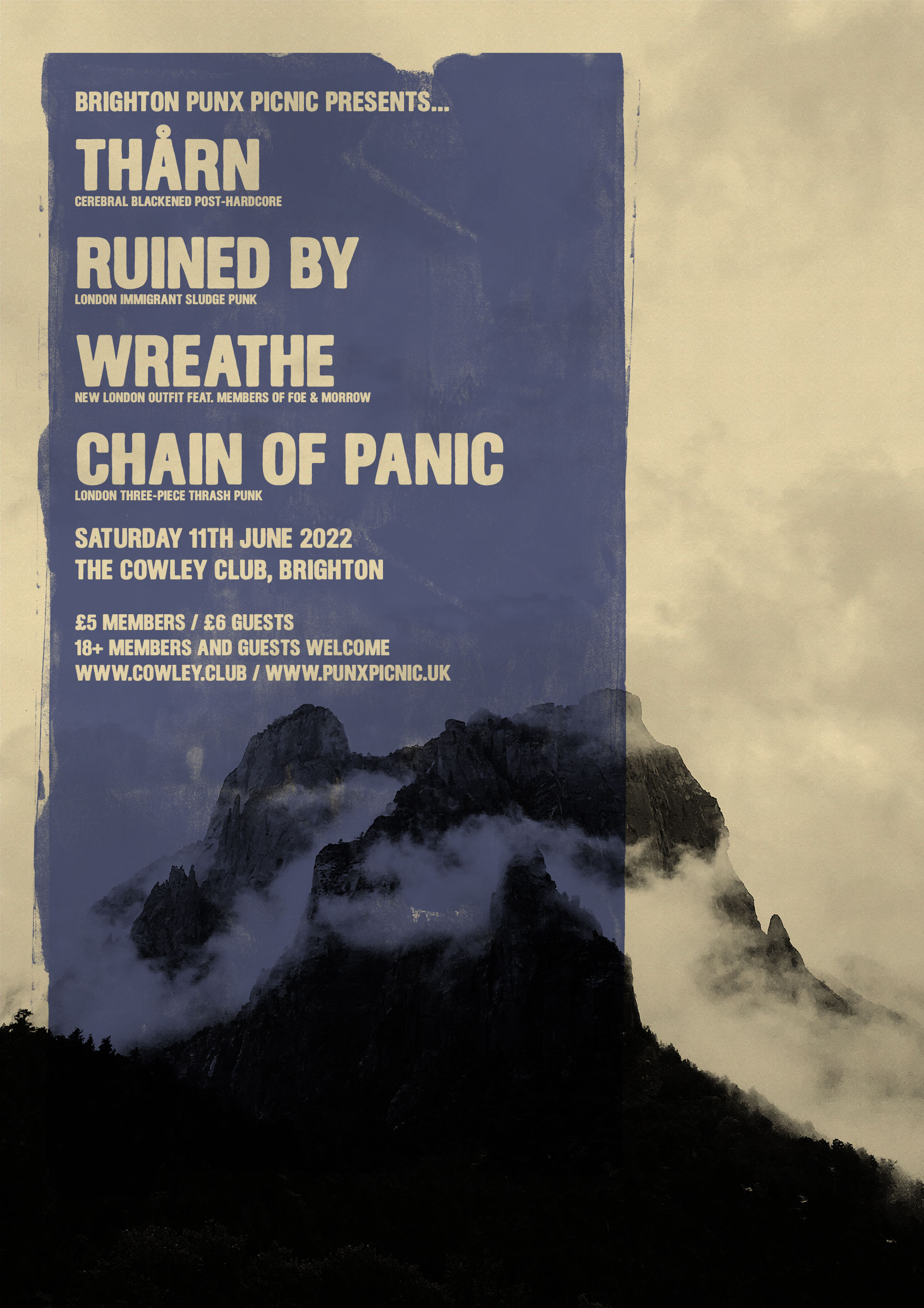 Thårn / Ruined By / Wreathe / Chain of Panic